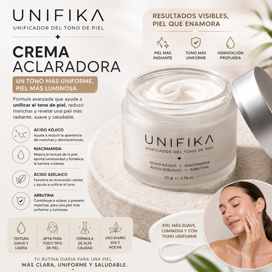 Crema Aclarante UNIFIKA +  REGALO (GEL EXFOLIANTE FACIAL) - S031